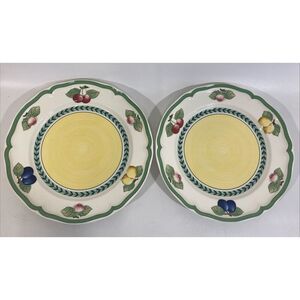 Villeroy Boch French Garden Fleurence Dinner Plates Set (2) 10.5” 1748